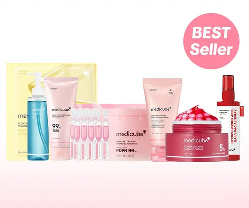 Affordable 7-Day Glow Set | 8 Best-Selling Korean Skincare Products | Get Glass Skin in Just 1 Week